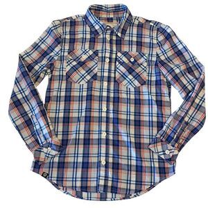 Akademiks‎ Long Sleeve Plaid Button Up Shirt Youth Size XL (18-20)